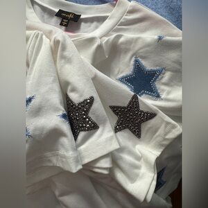 NWT Romantic Spring Denim Stud Stars T-Shirts Various